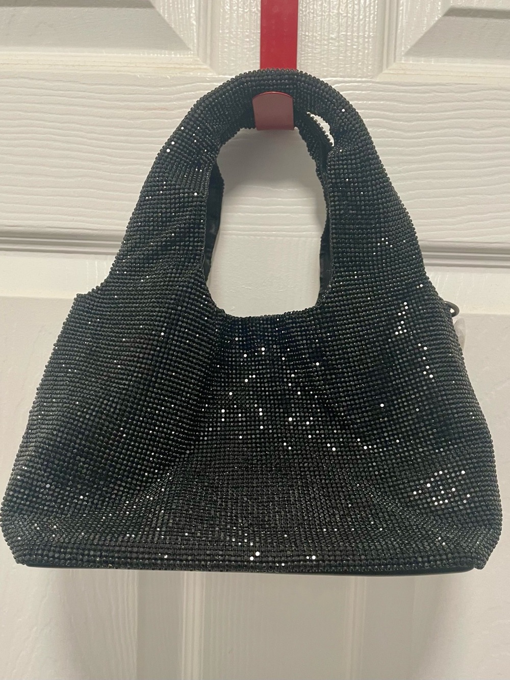 NWT-Victoria’s Secret Sparkle Black slouch Handbag
